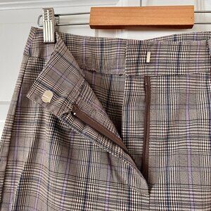 Nasty Gal Plaid Straight-Leg Trousers